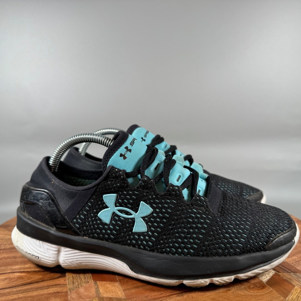 Under‎ Armour Speedform Fortis Running Shoes Womens 6.5 Black Teal 1266241-002